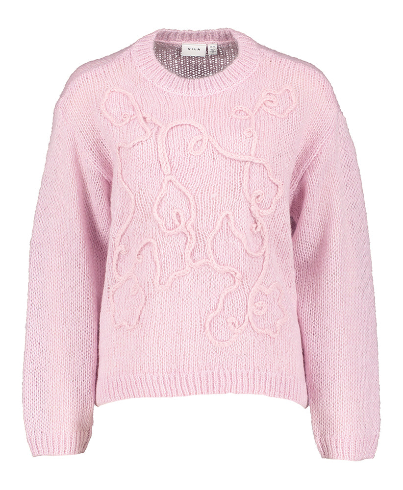 Roze gebreide trui Vimoyano Vila
