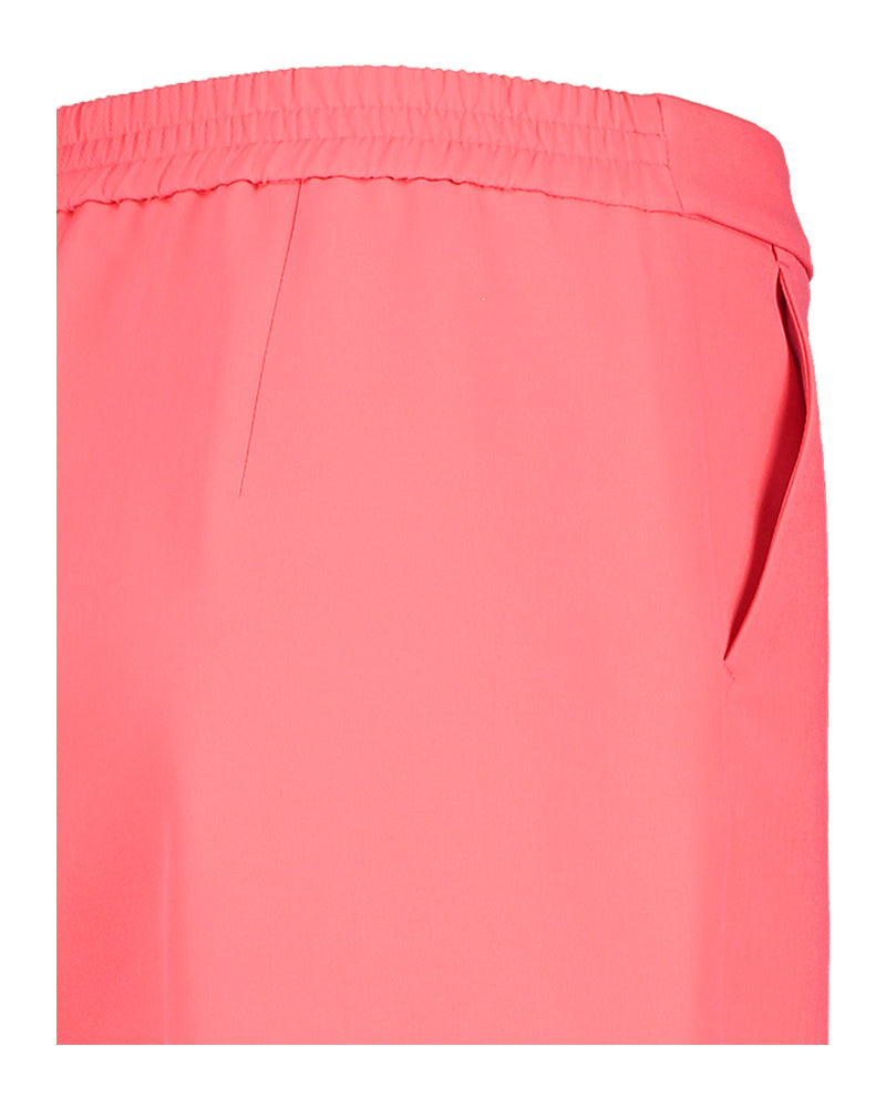 Fluo roze soepelvallende broek met elastiek Phocas Xandres