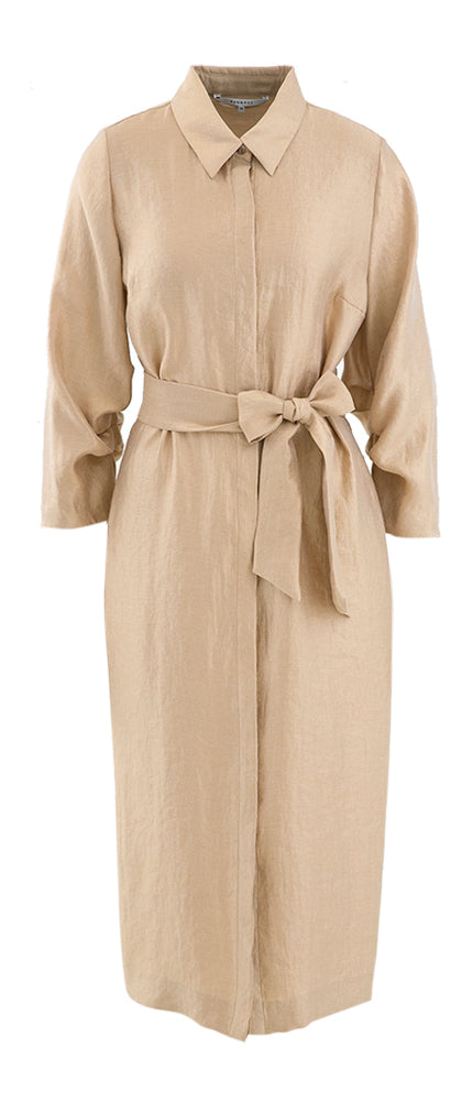 Robe longue dorée à manches bouffantes Kato Xandres