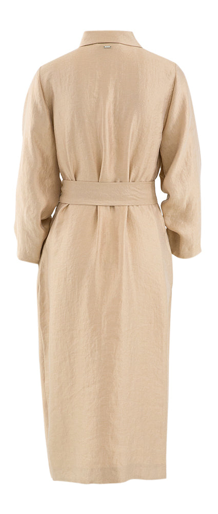 Robe longue dorée à manches bouffantes Kato Xandres