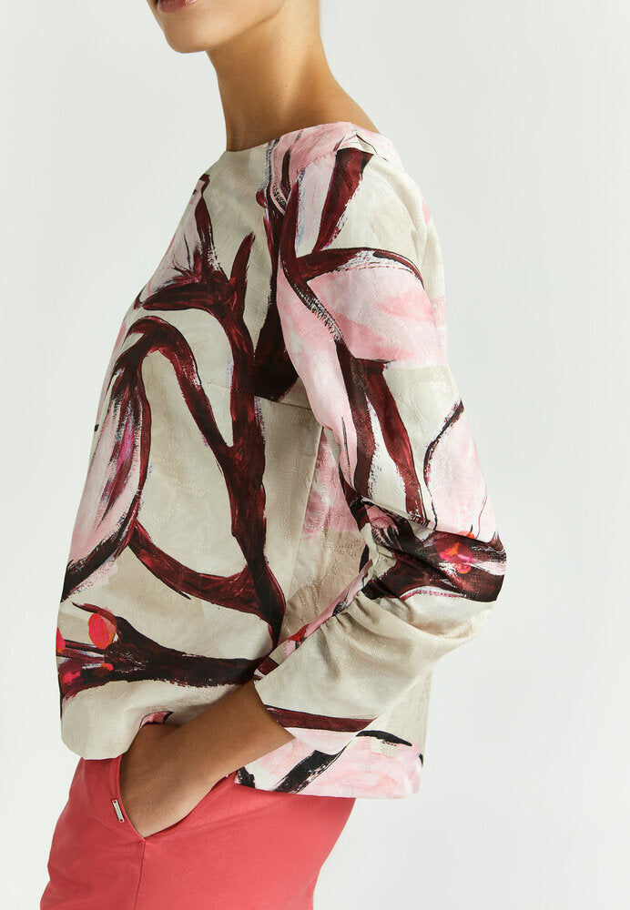 Roze bloes met bloemenprint Hivi Xandres