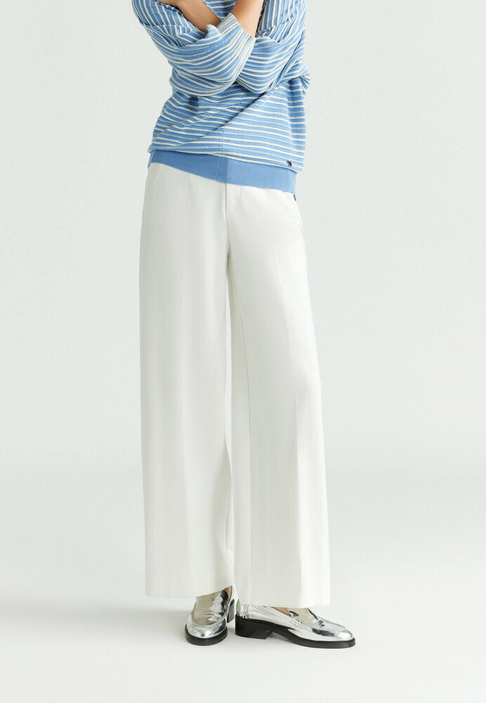 Witte geklede wijdvallende broek Punch Xandres