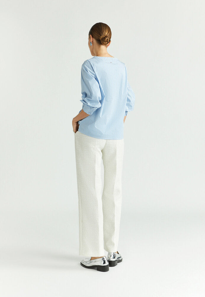 Pantalon de costume blanc structuré Panchita Xandres