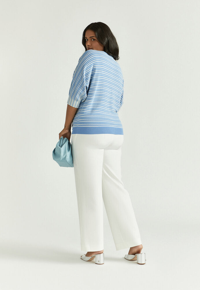 Pull rayé bleu avec fil pailleté Gaboni Xandres