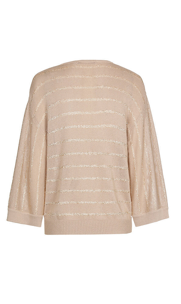 Pull beige en crochet Aliene Xandres