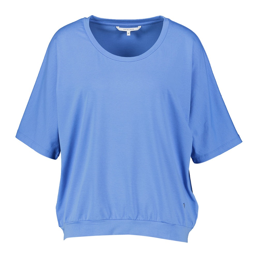 T-shirt bleu avec bande en bas Frone Xandres