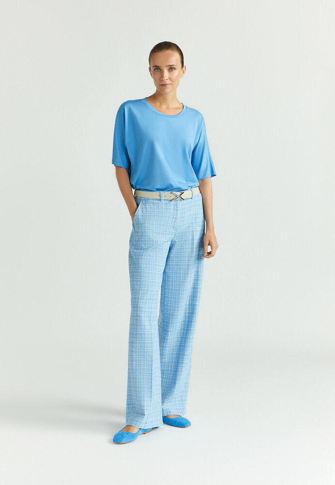 T-shirt bleu avec bande en bas Frone Xandres