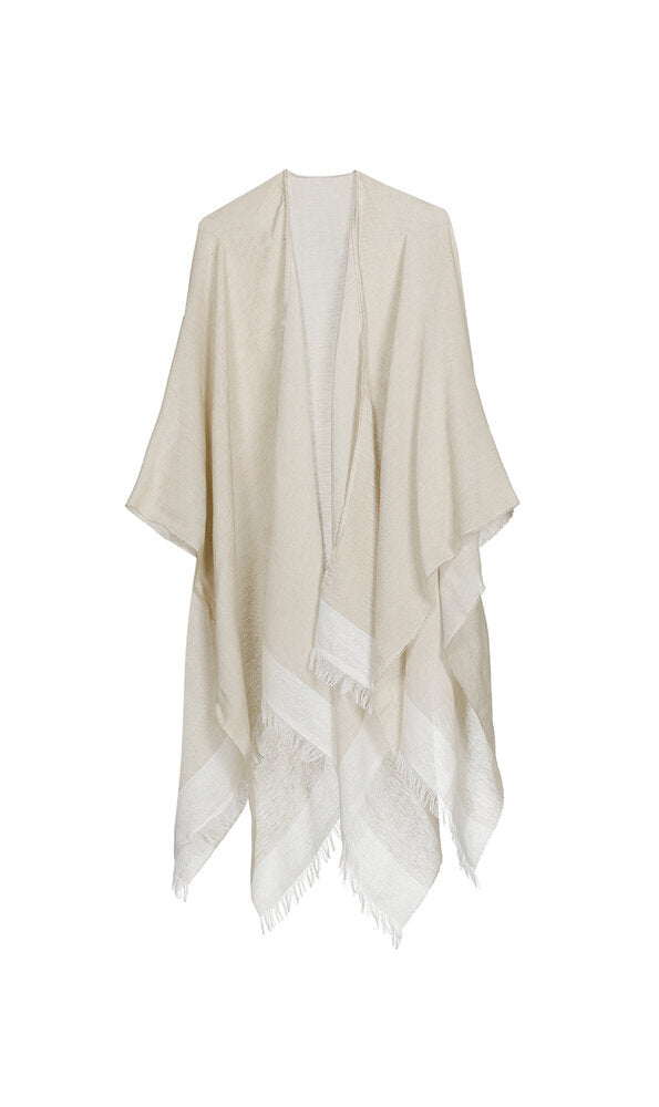 Taupe kleurige poncho Summer Xandres
