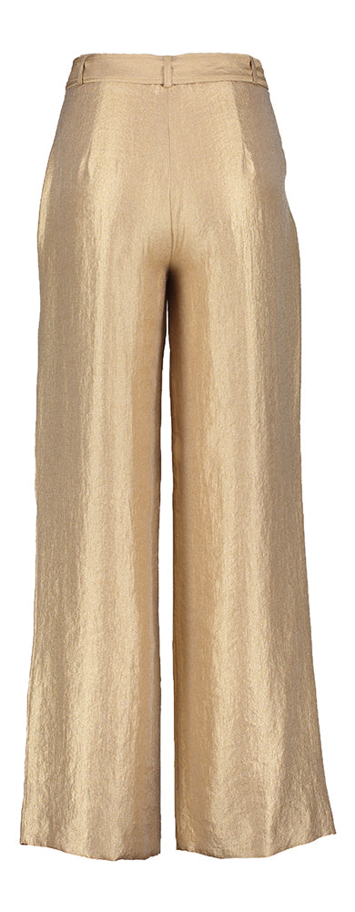 Pantalon large doré à plis Parmis Xandres