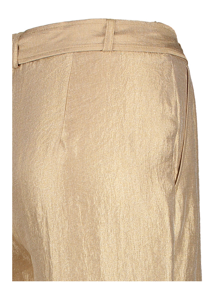 Goudkleurige wijde broek met bandplooi Parmis Xandres