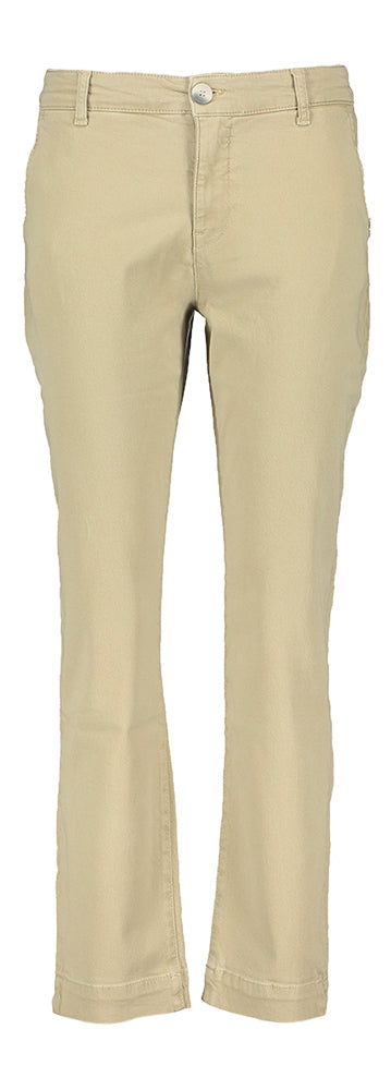 Taupe kleureige slim fit broek Xandres