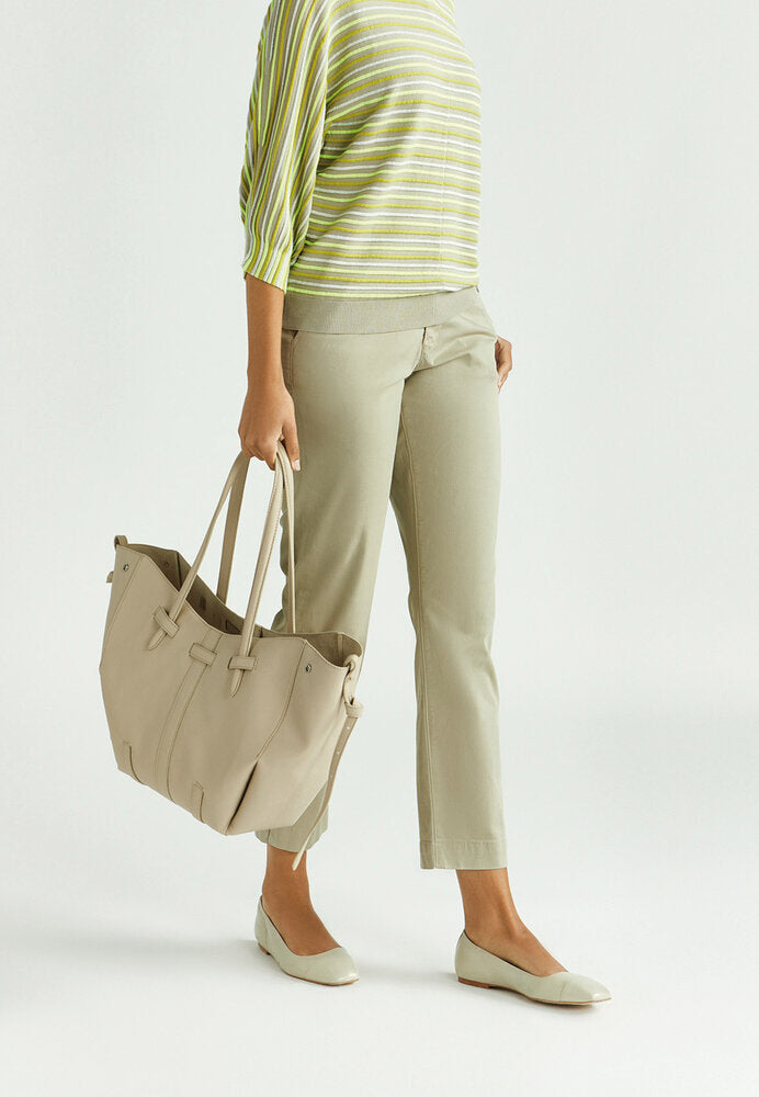Pantalon slim fit taupe kleureige Xandres