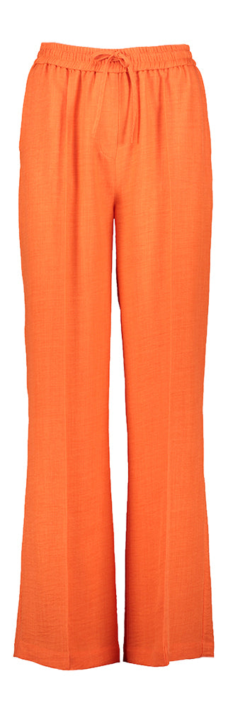 Pantalon orange à pli sur le devant Elle