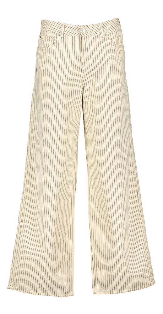 Pantalon beige à fines rayures noires JJXX