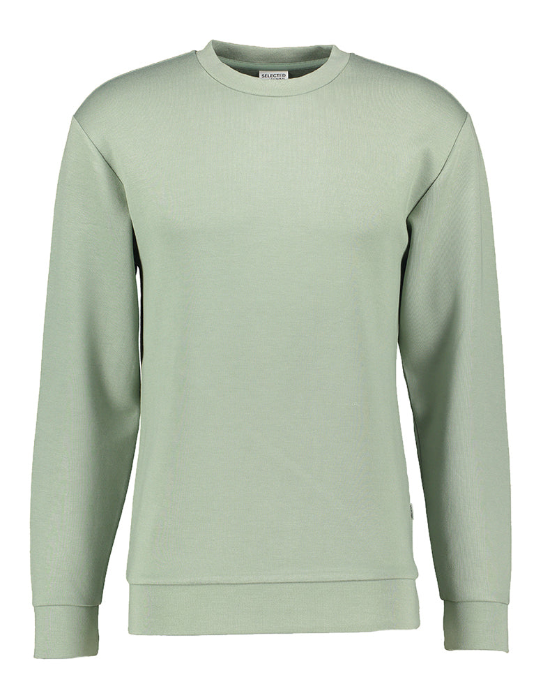 Pull vert à col rond sélectionné