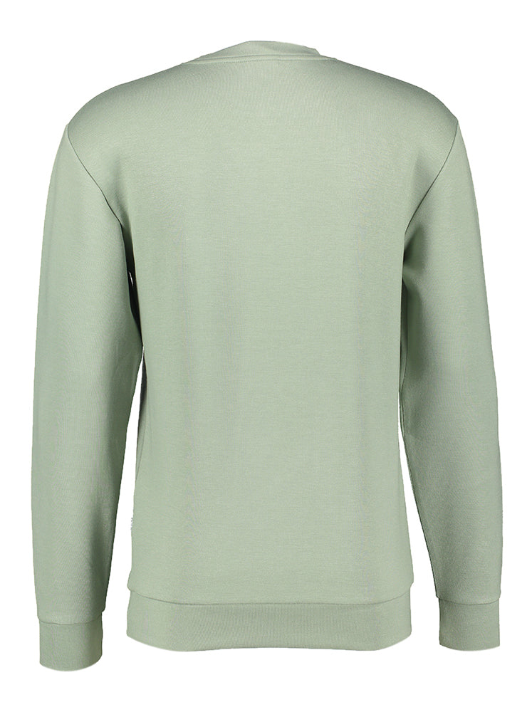 Pull vert à col rond sélectionné