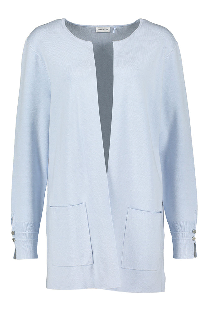 Gilet ouvert bleu clair Gerry Weber avec poches