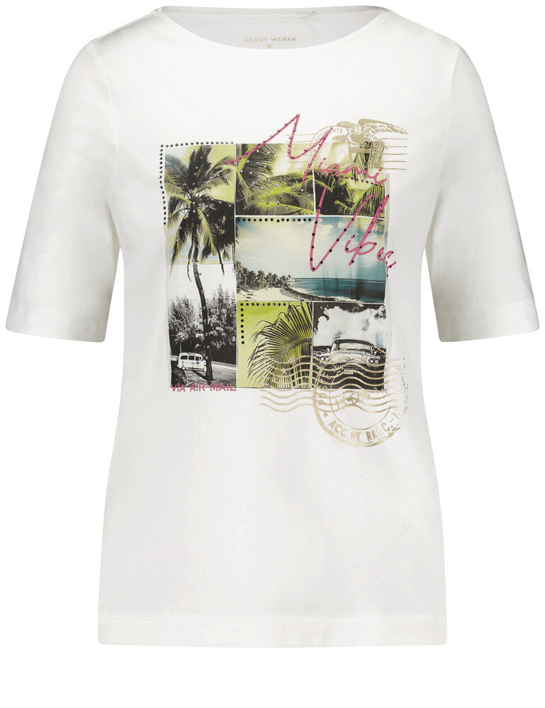 T-shirt blanc imprimé Gerry Weber