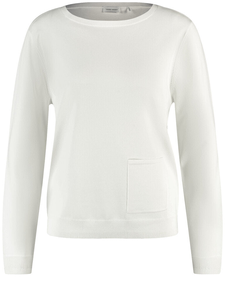 Pull blanc à col bateau Gerry Weber