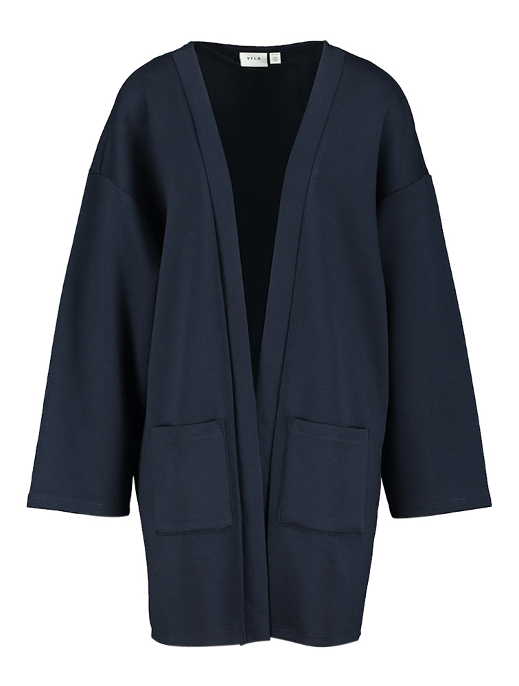 Gilet bleu foncé mi-long Visiffi Vila