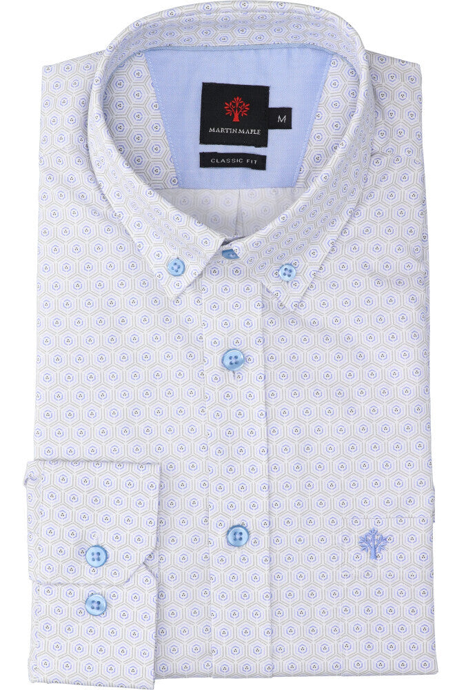 Multicolor katoenen hemd (regular fit) met lange mouwen Martin Maple