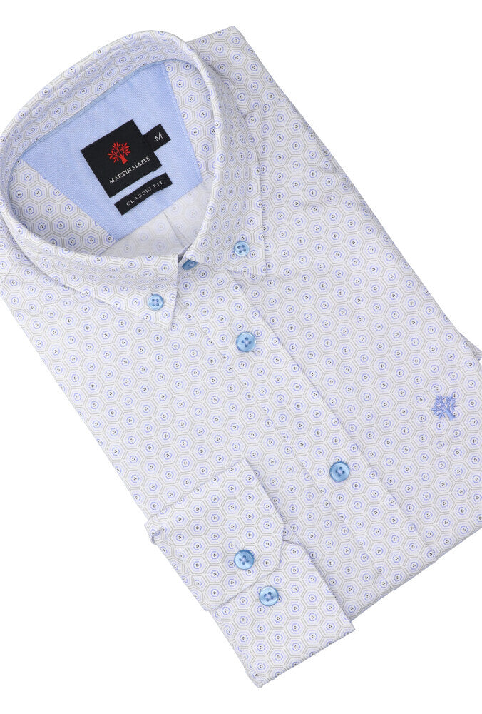 Multicolor katoenen hemd (regular fit) met lange mouwen Martin Maple