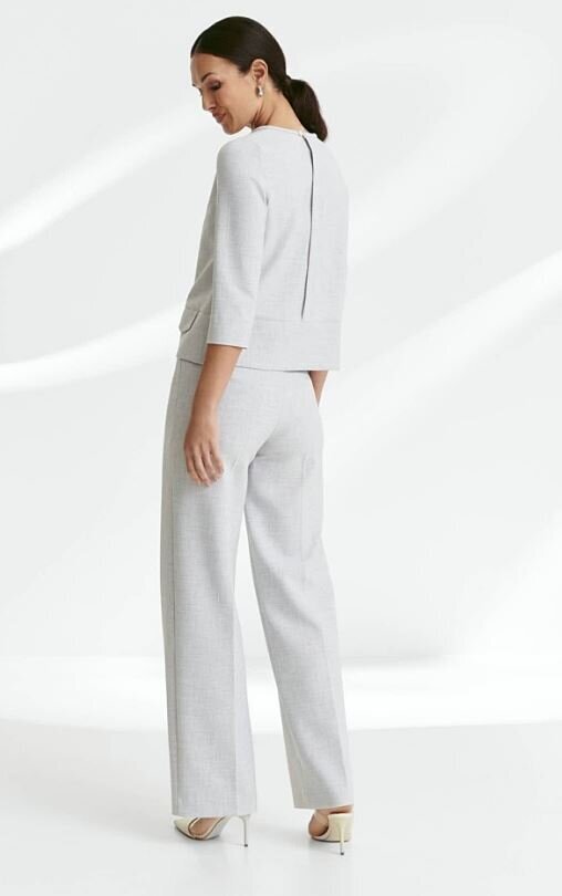 Pantalon gris à jambes larges Tibio Furore