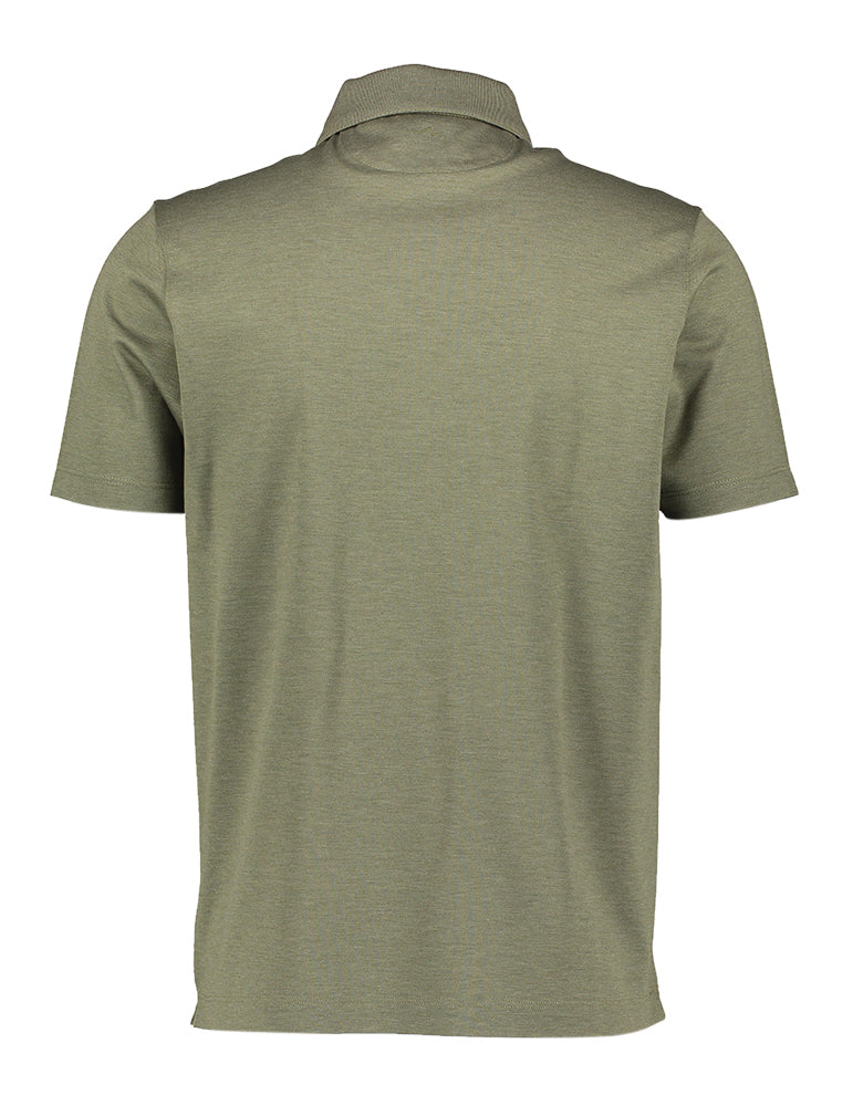 Polo en coton kaki à manches courtes Paul &amp; Shark