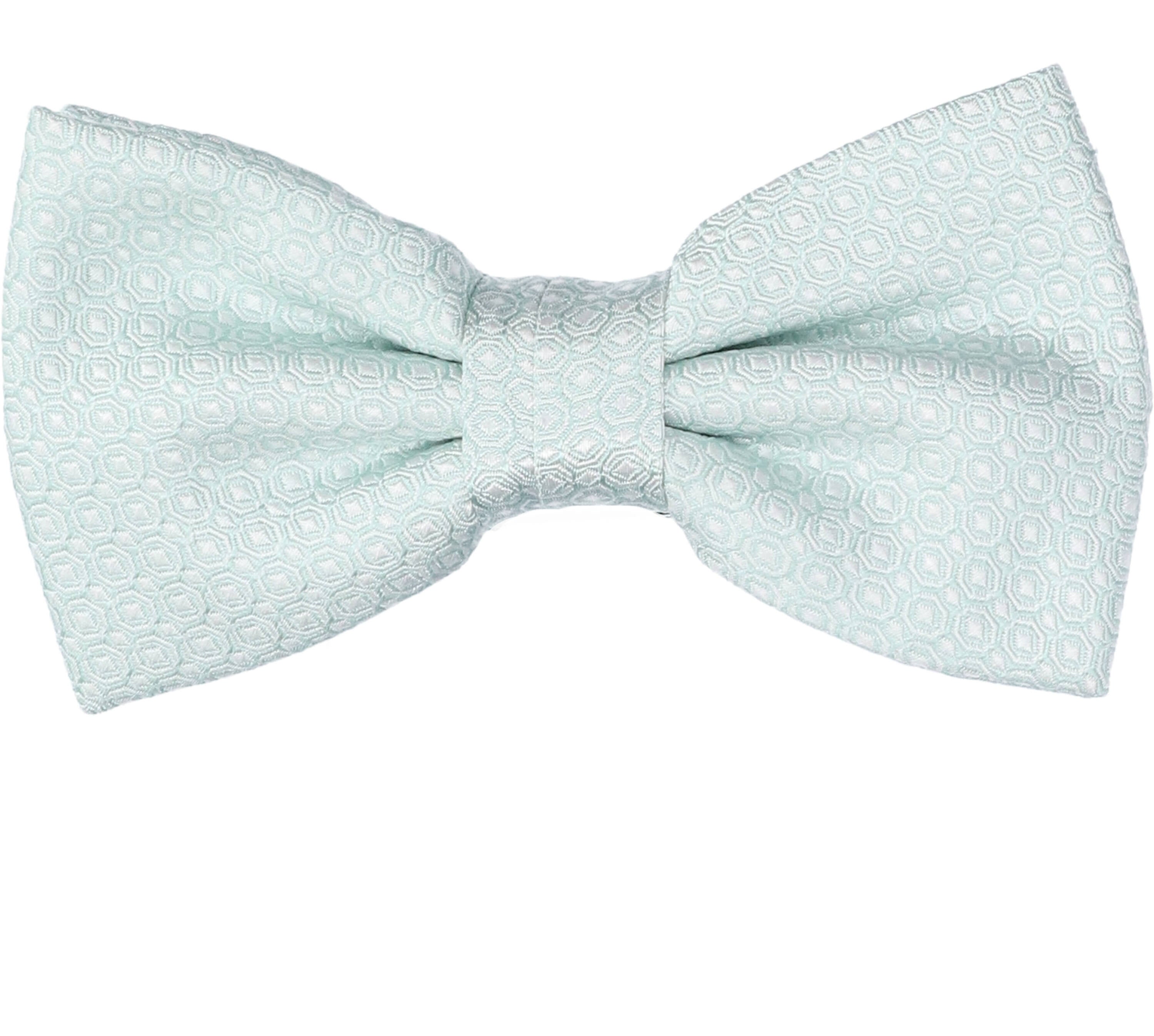 Nœud vert menthe à motif Profuomo blanc