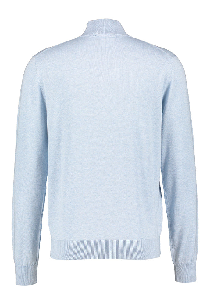 Pull bleu clair à fermeture éclair courte Faconnable