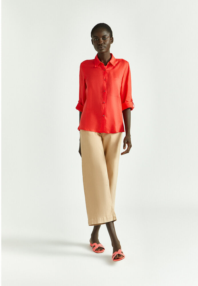 Rode linnen bloes Hulja Xandres