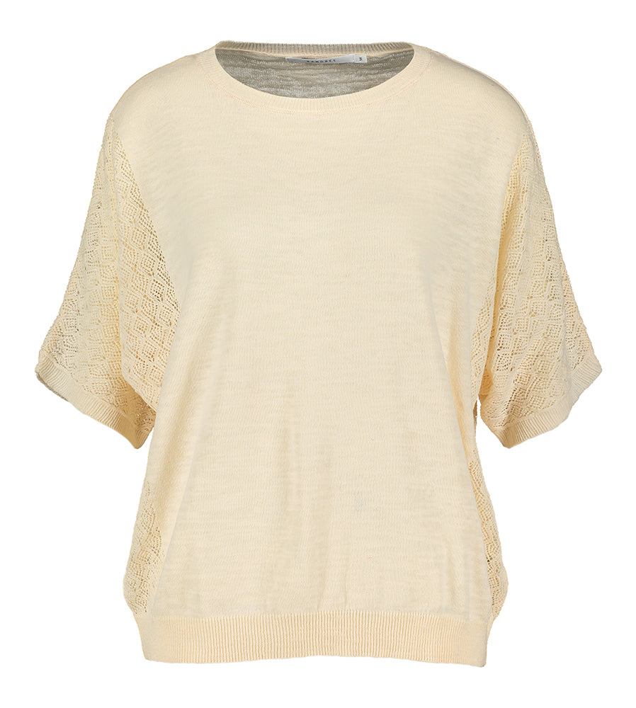 Pull écru avec détail broderie sur la manche Raaya Xandres