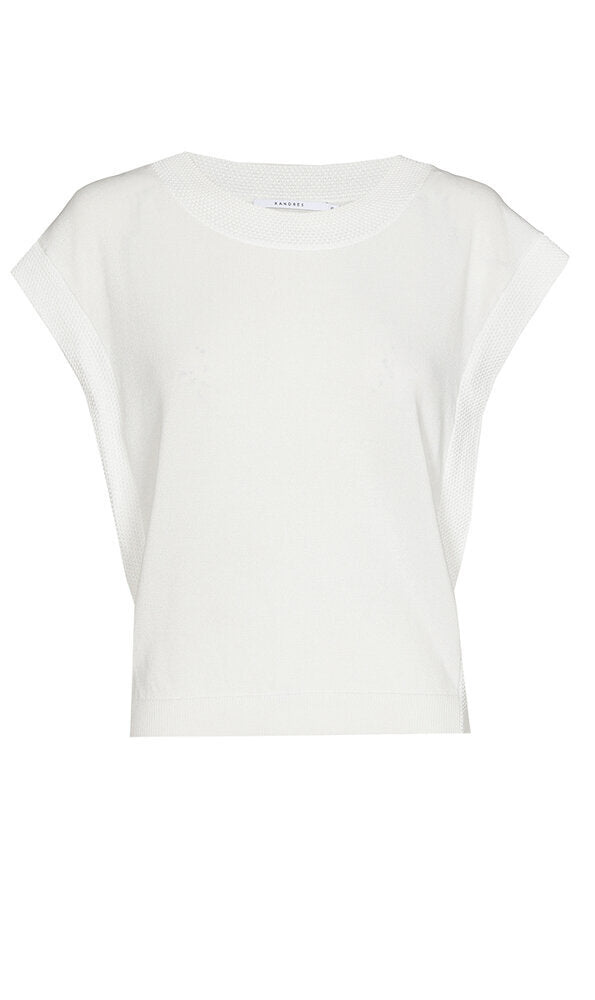 Pull sans manches blanc Achiel Xandres