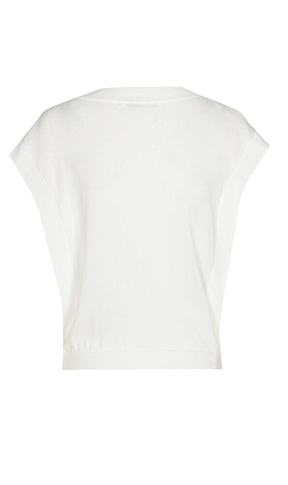 Pull sans manches blanc Achiel Xandres