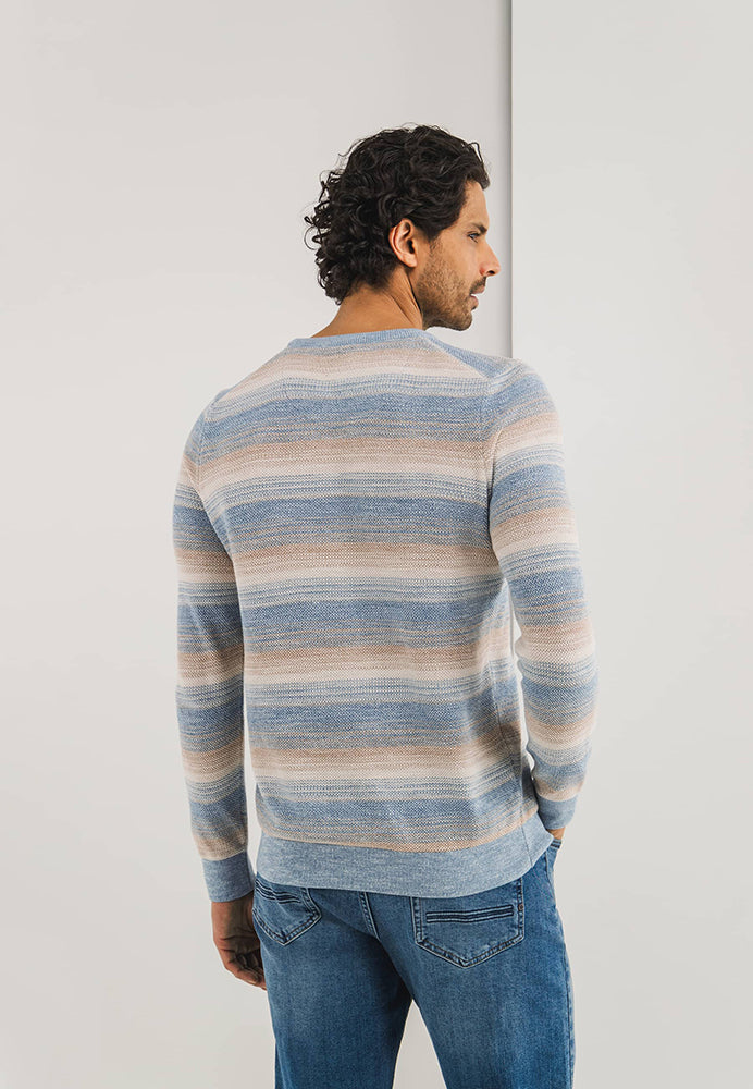 Pull moucheté à col rond et manches longues State Of Art