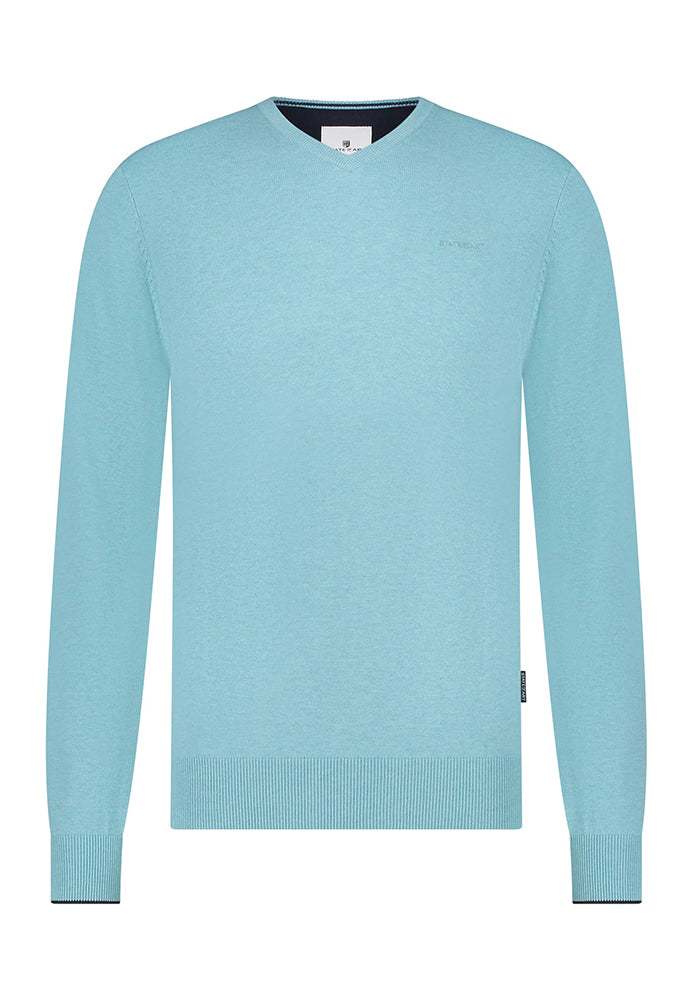 Pull bleu azur à la pointe de la technologie