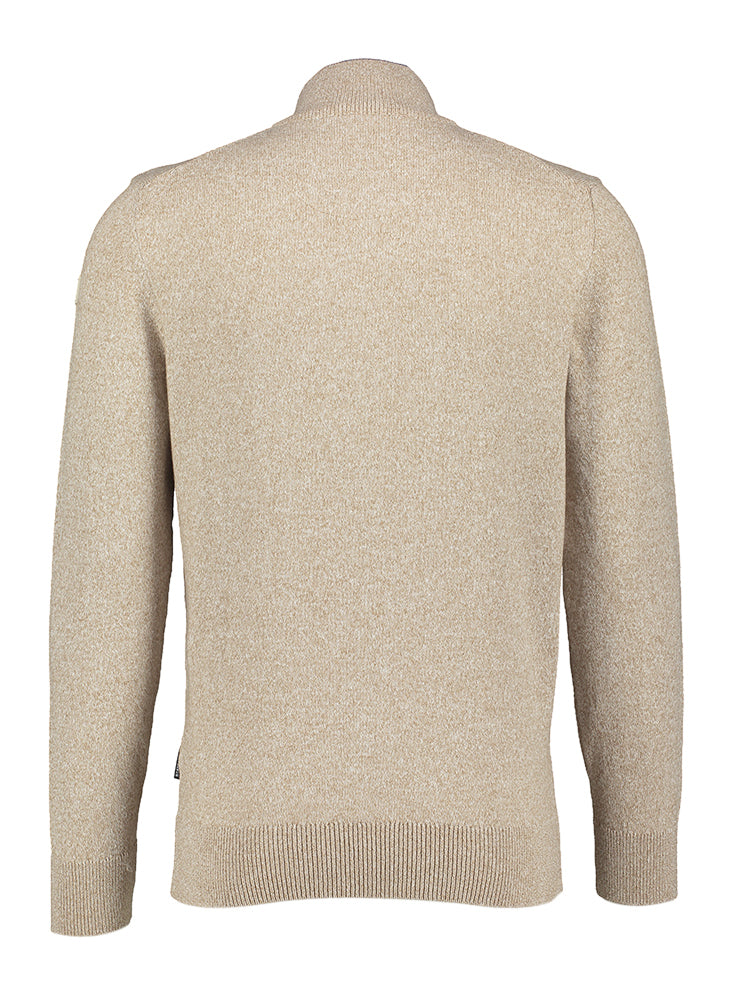 Gilet beige avec détail bleu sur la fermeture éclair State Of Art