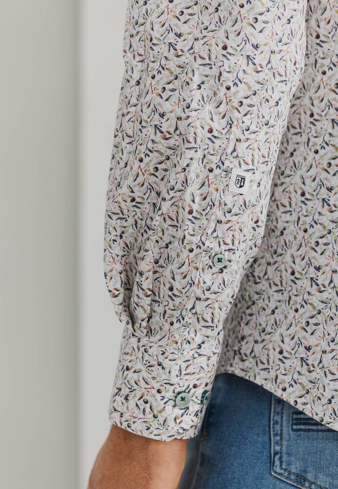 Chemise en coton (coupe classique) imprimée à manches longues State Of Art