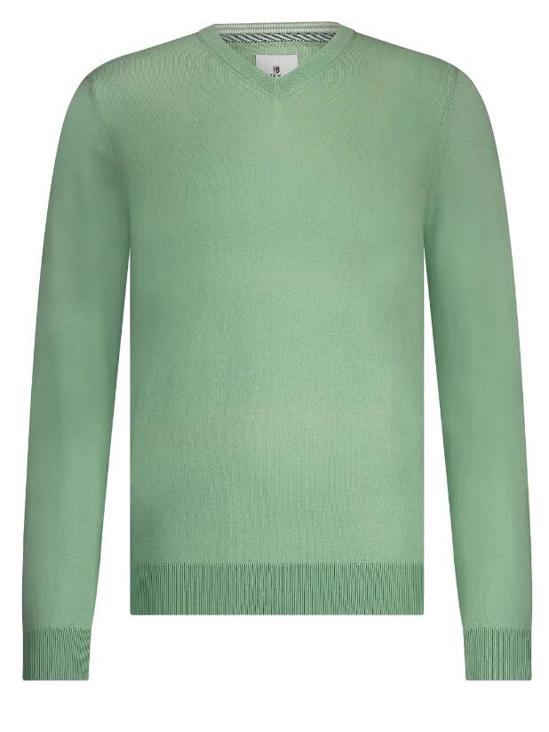 Pull vert à col en V, style art de pointe