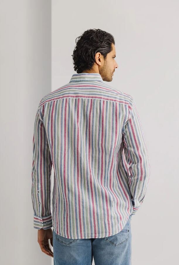 Chemise en coton rayé (coupe classique) à manches longues State Of Art