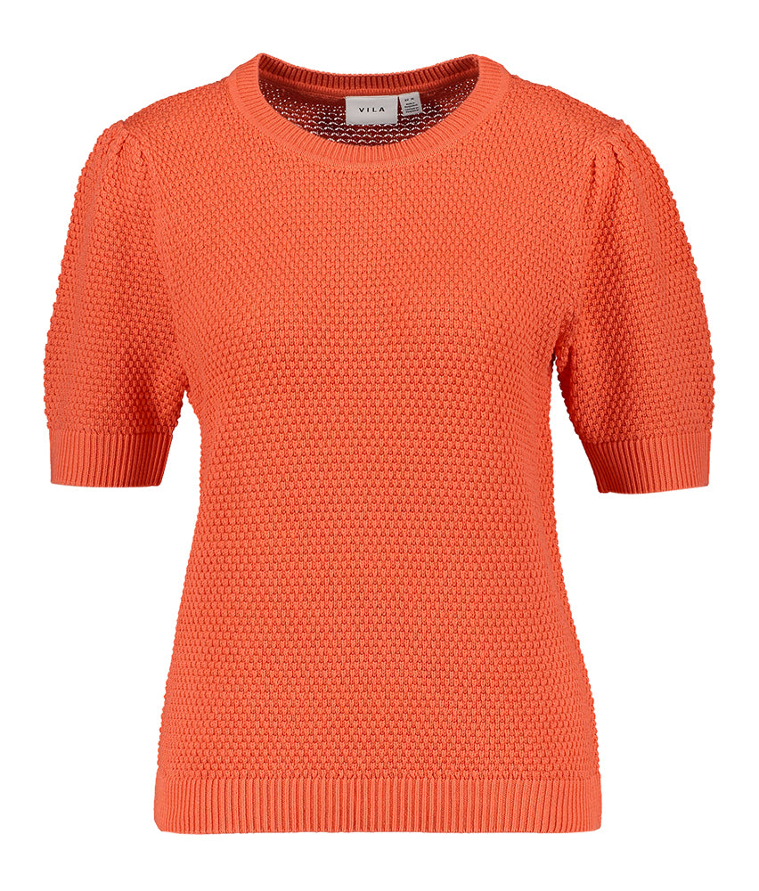Pull en coton couleur corail Vidalo Vila