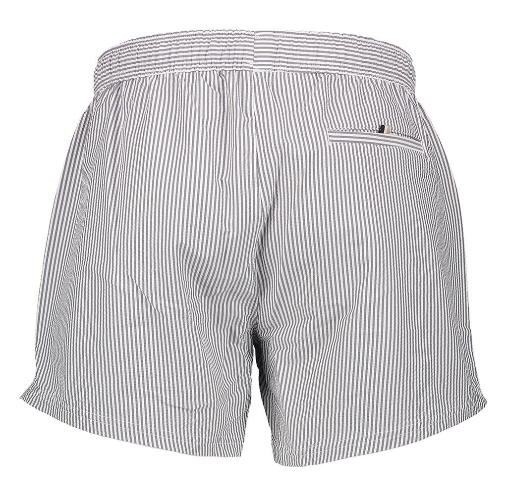 Short de bain rayé bleu et blanc Boss Black