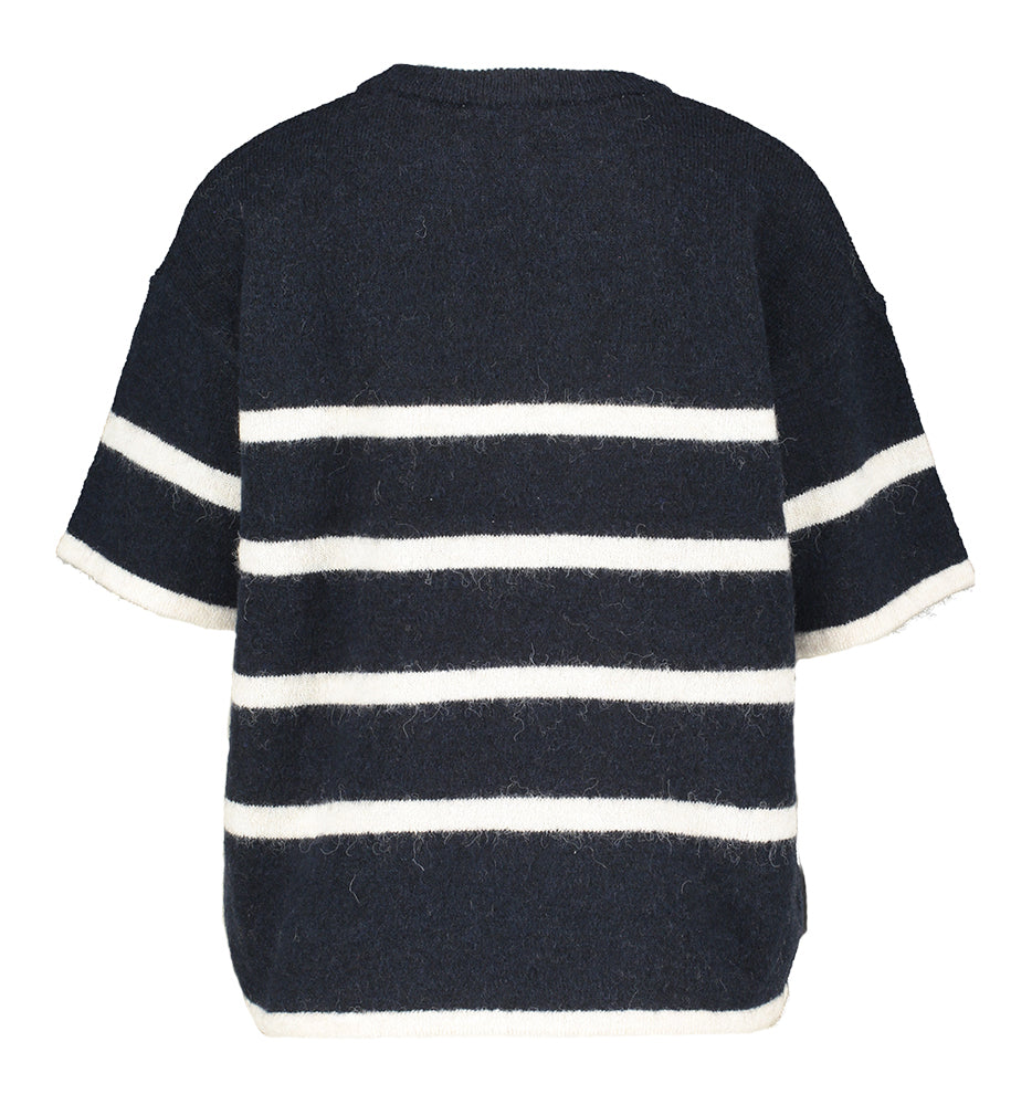Pull rayé bouleau saphir foncé Sélectionné