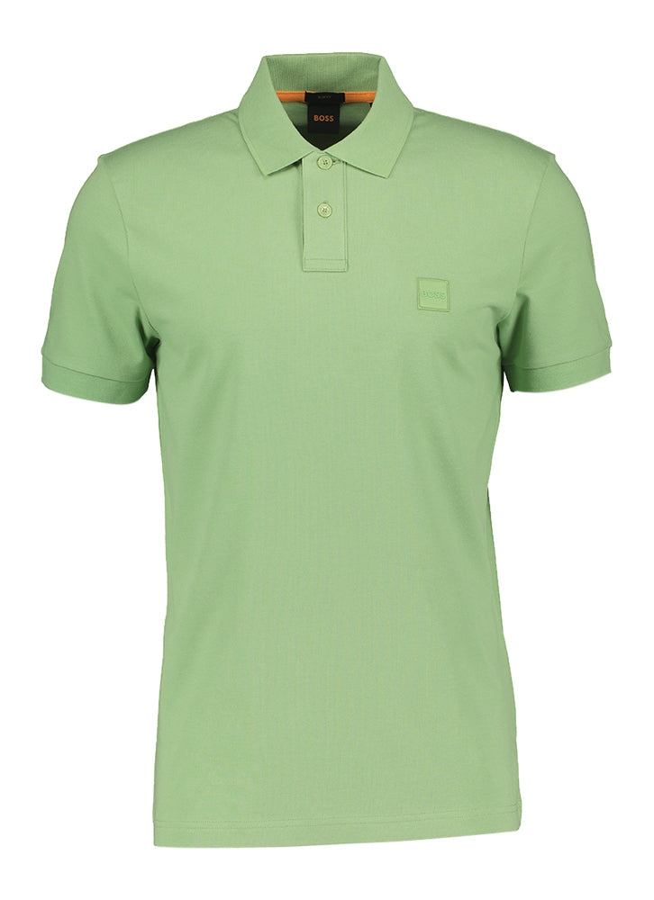 Polo vert ouvert Slim Fit Passenger Hugo Boss