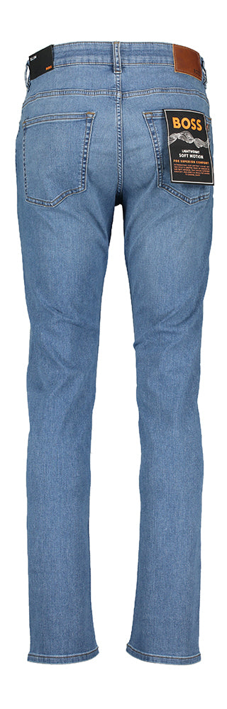 Blauwe slim fit jeans lightweight Delaware Hugo Boss