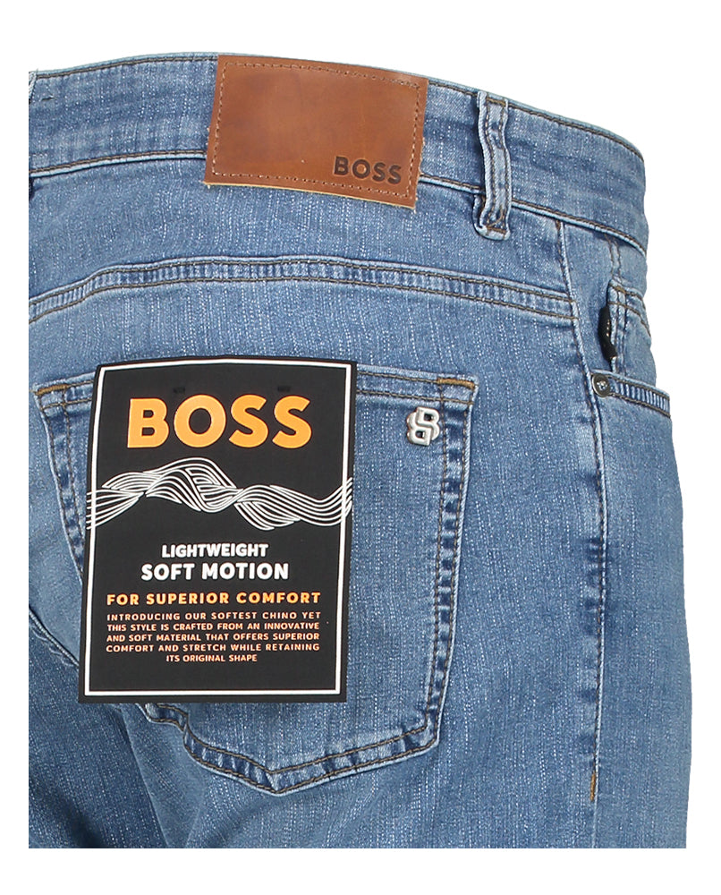 Blauwe slim fit jeans lightweight Delaware Hugo Boss
