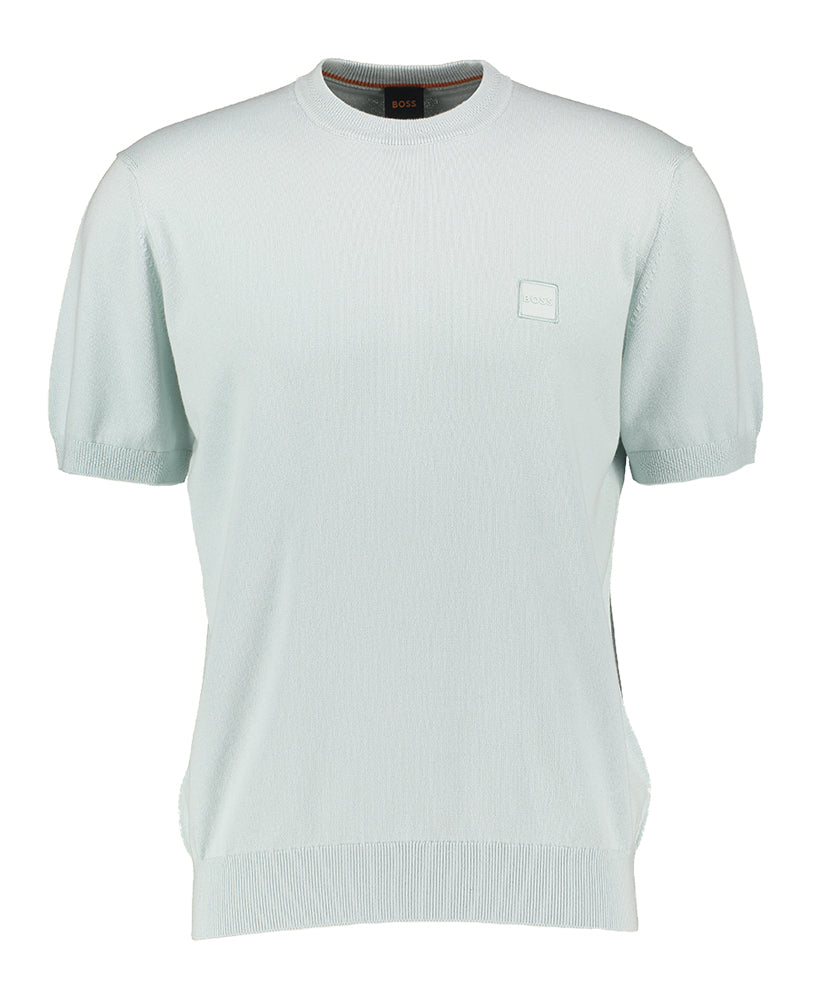 Pull vert menthe à manches courtes Kanache Hugo Boss