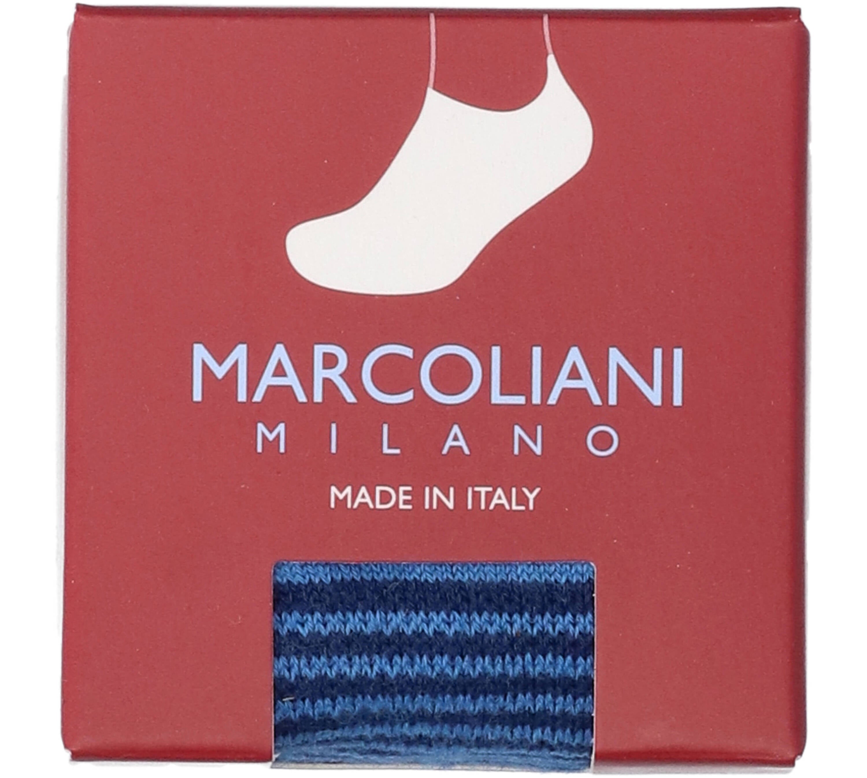 Chaussettes courtes à rayures bleues Marcoliani
