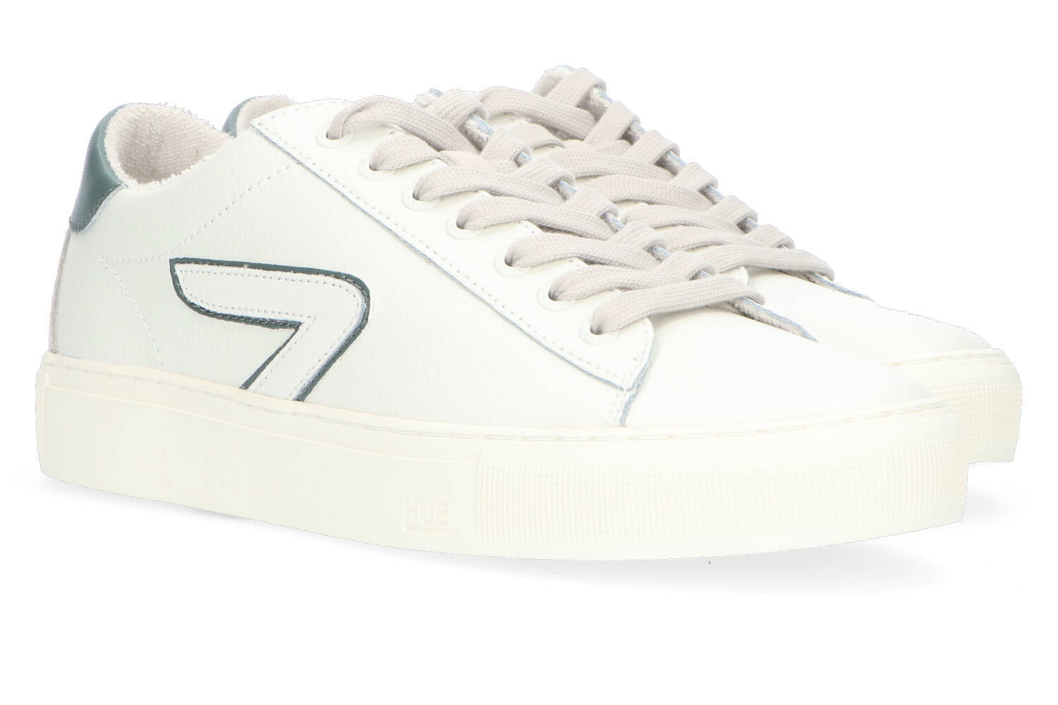 Baskets basses en cuir et daim HUB