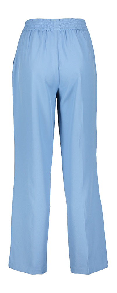 Blauwe wijdvallende broek met elastiek Viwinnie Vila